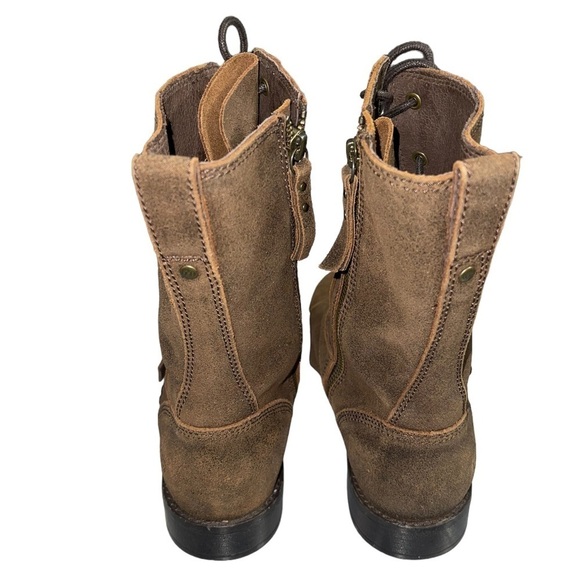 UGG Marela suede lace up combat boots in brown. Size 8 GUC - Picture 8 of 14